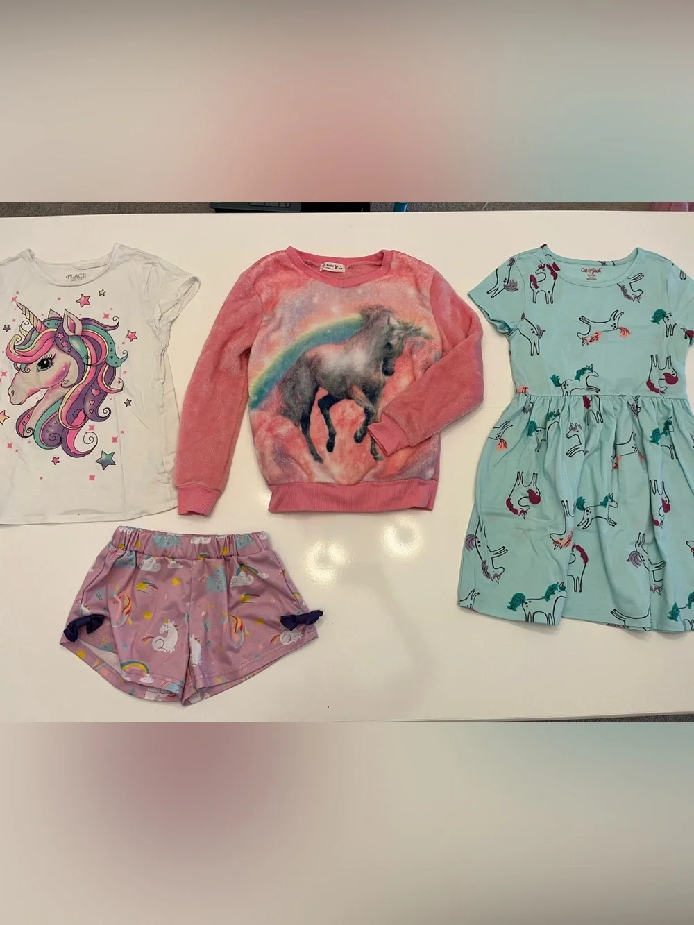 Girls 4- Piece Unicorn Bundle Size 7/8